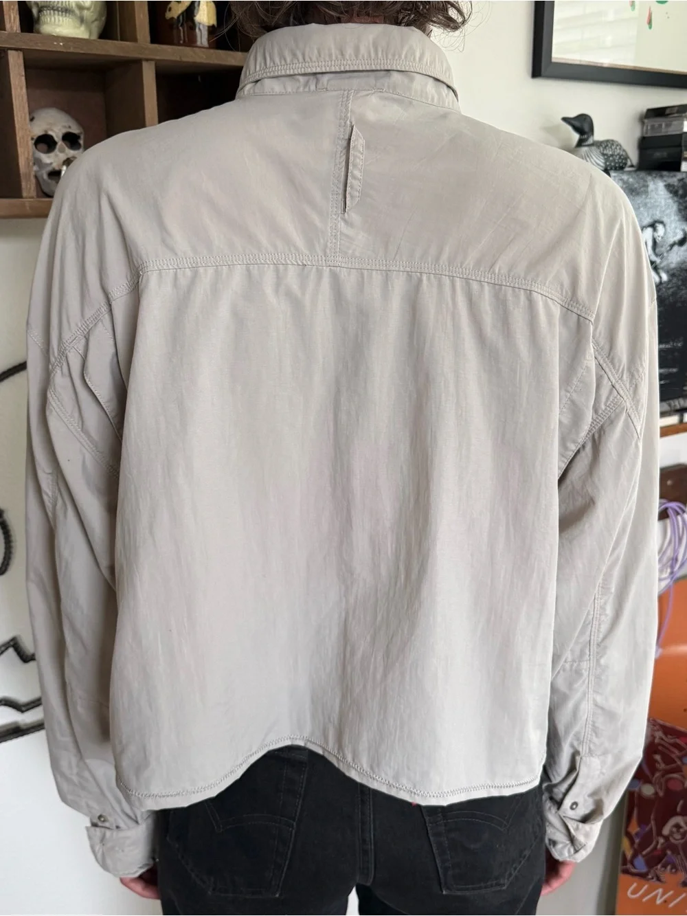Vintage 90s 2000s Cropped The North Face Nylon Button Down Shirt ~ Size XL - Picture 5 of 9
